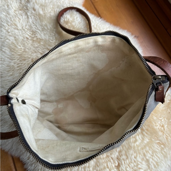 Waxed Canvas and Leather Crossbody - Picture 6 of 9